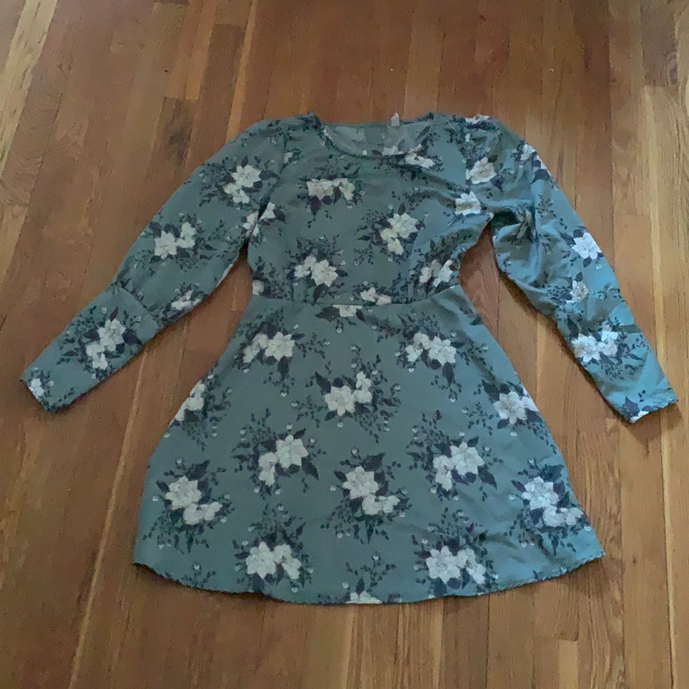 Free People Long Sleeve Floral Dress